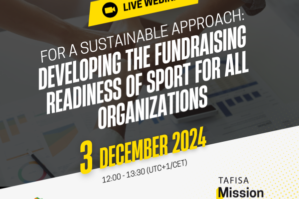 Join our Mission 2030 Webinar on Fundraising Readiness of Sport for All Organizations